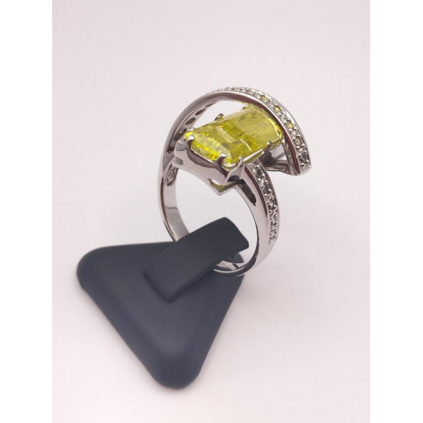 Δαχτυλίδι citrine λευκόχρυσο 14Κ ΔΧΛ53