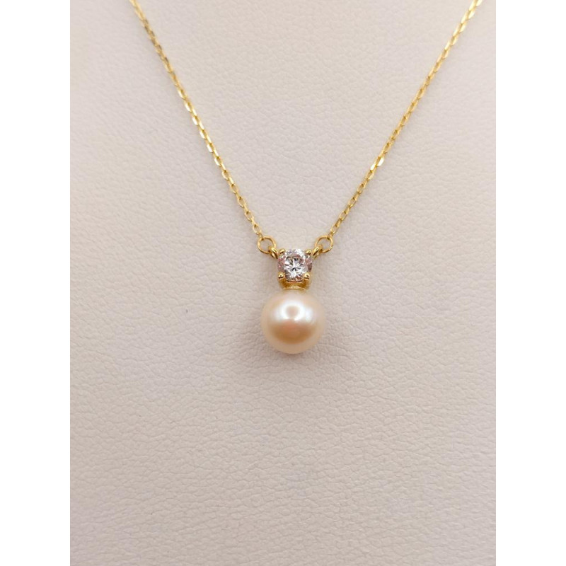 Κολιέ μαργαριτάρι χρυσό 14Κ...