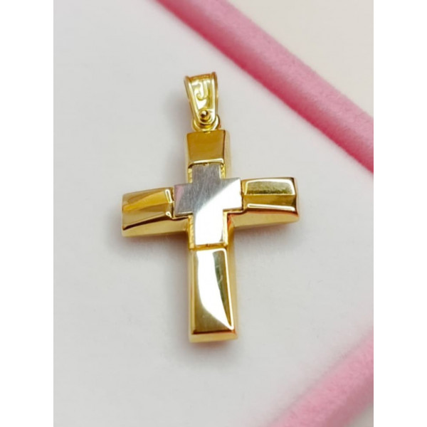 Σταυρός διπλής όψεως χρυσός 14Κ ΣΤΧ108