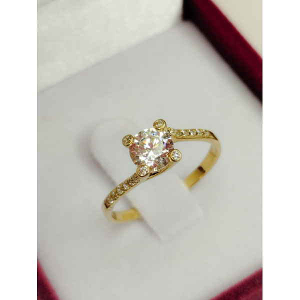 Δαχτυλίδι μονόπετρο χρυσό 9Κ ΔΧΛ115