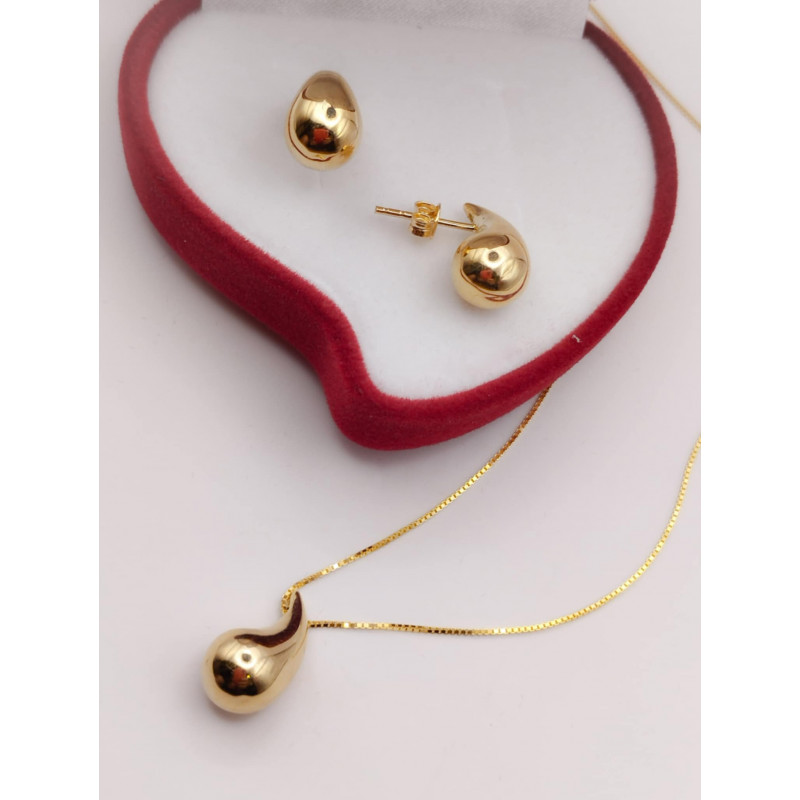 Σετ σταγόνα χρυσό 14Κ ΣΧΚ14