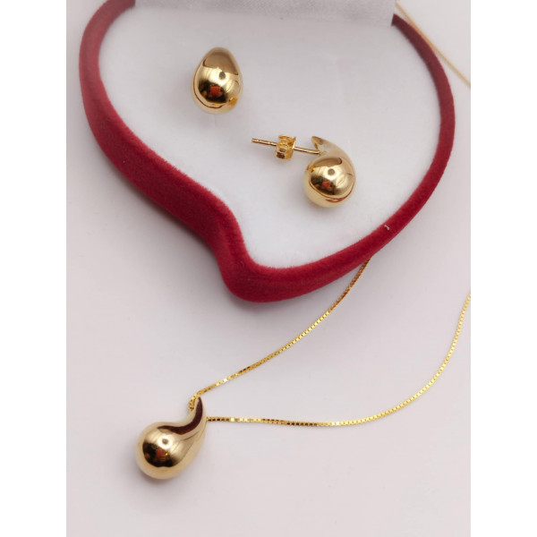 Σετ σταγόνα χρυσό 14Κ ΣΧΚ14