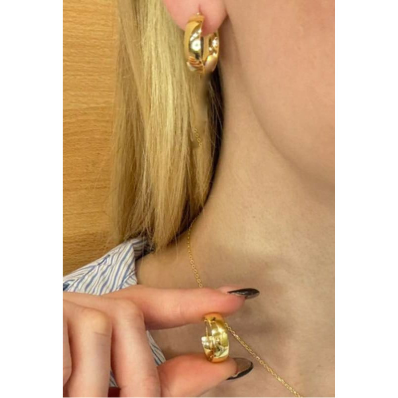 Σκουλαρίκια κρίκοι χρυσά 9Κ...