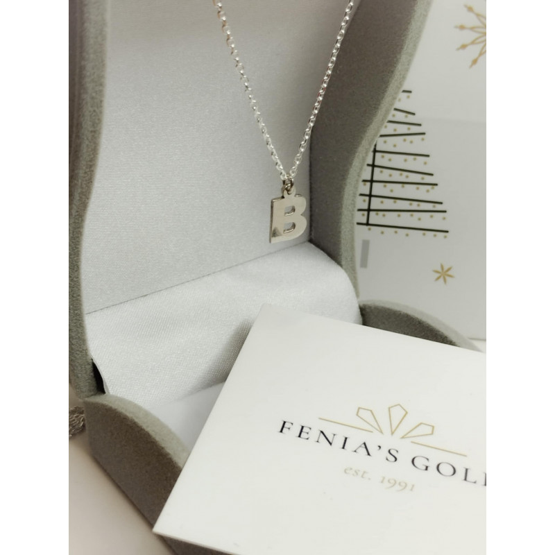 Κολιέ μονόγραμμα ασημένιο...