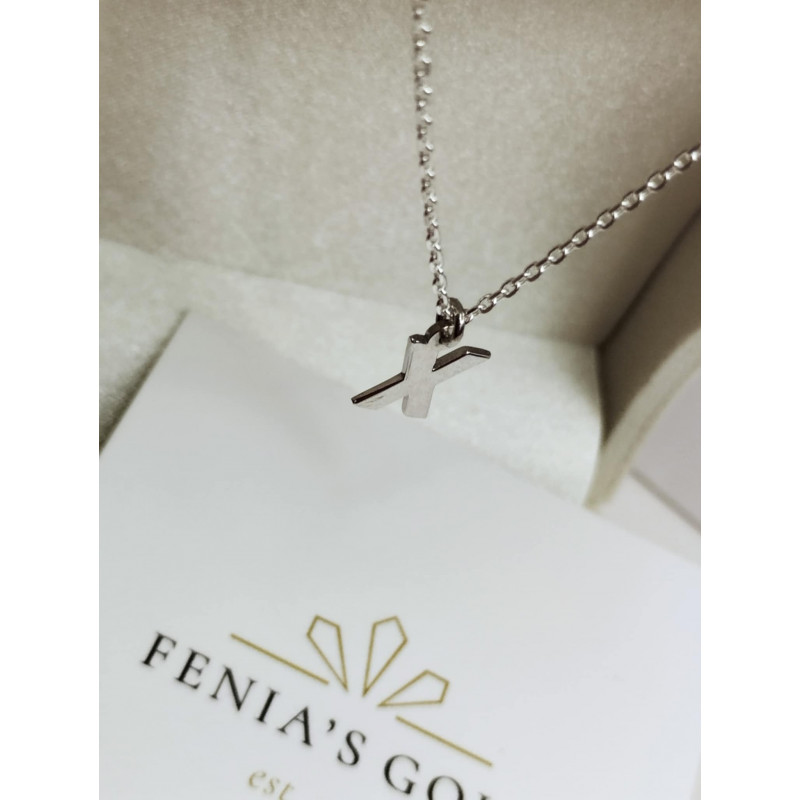 Κολιέ μονόγραμμα ασημένιο...