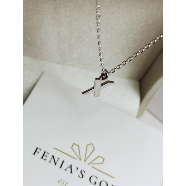 Κολιέ μονόγραμμα ασημένιο 925 ΚΑΕ177