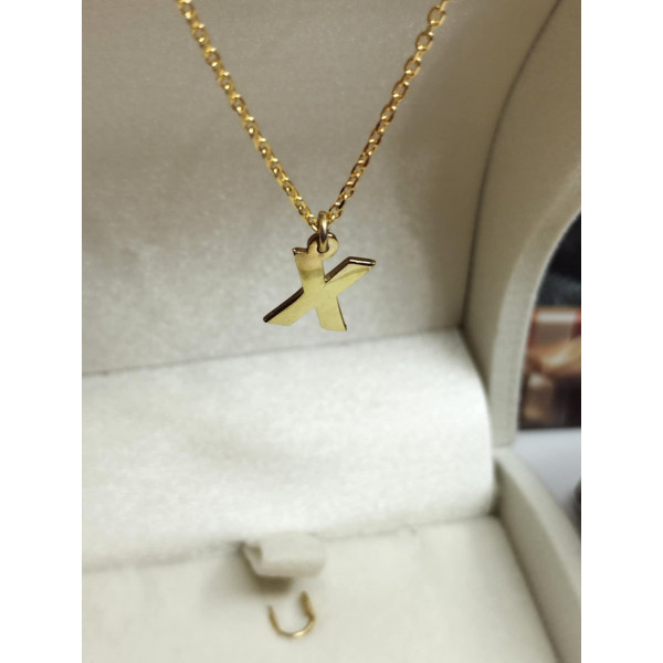 Κολιέ μονόγραμμα ασημένιο 925 ΚΑΕ181