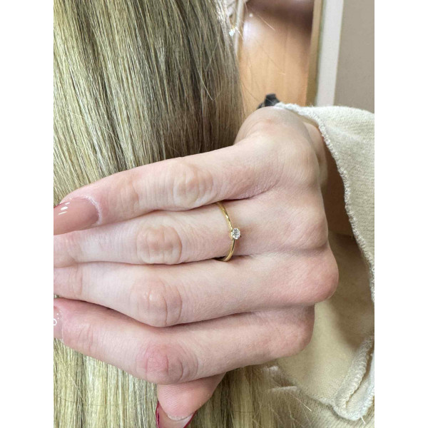 Δαχτυλίδι μονόπετρο χρυσό 9Κ ΔΛΧ116