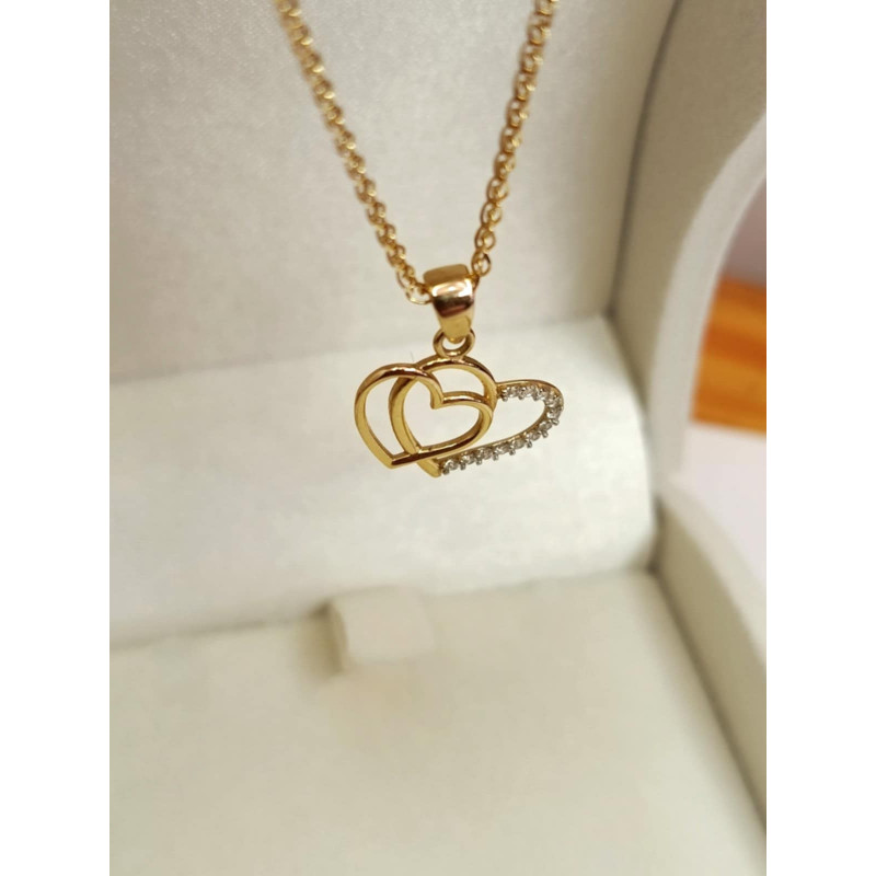 Κολιε καρδιάχρυσό 9Κ ΚΛΧ149