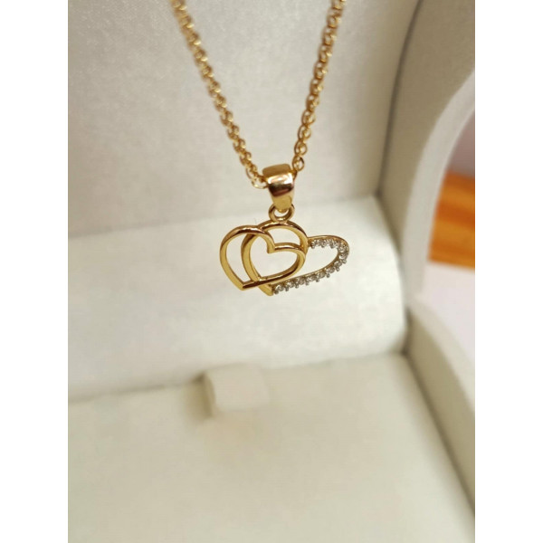 Κολιε καρδιάχρυσό 9Κ ΚΛΧ149