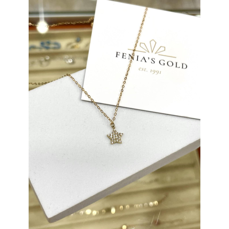 Κολιέ αστέρι χρυσό 9Κ ΚΛΧ151