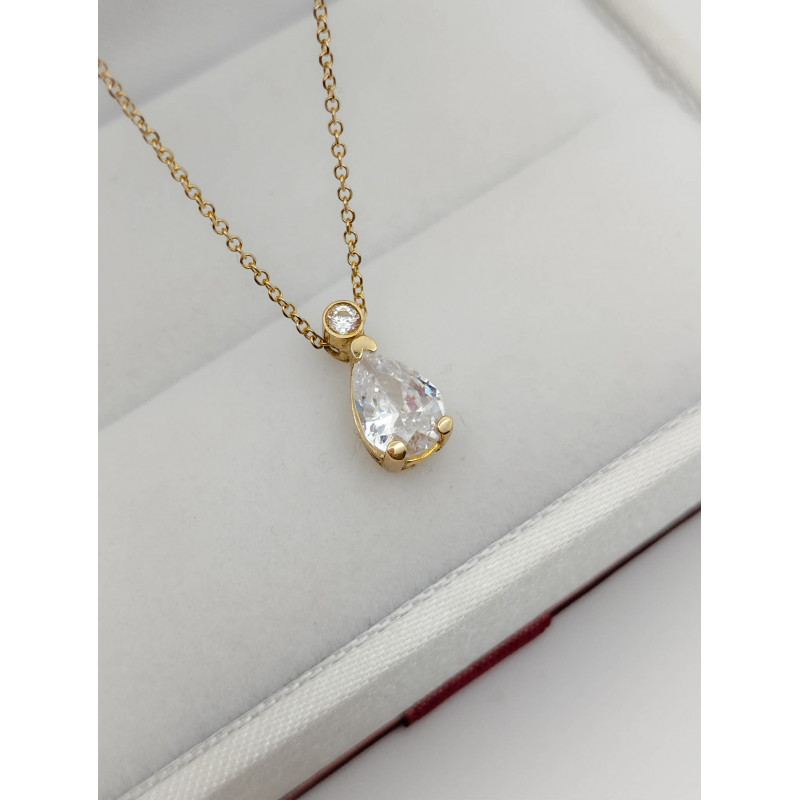 Κολιέ δάκρυ χρυσό 9Κ ΚΛΧ154